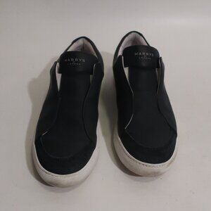 Womens Harry's Of London Navy Leather & Suede Slip On Sneakers EU 41 1/2/US 8.5